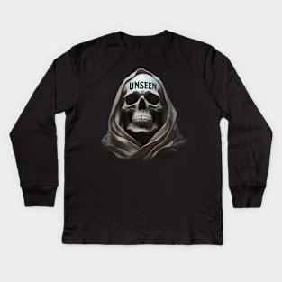 Skull Art Design Unseen Kids Long Sleeve T-Shirt